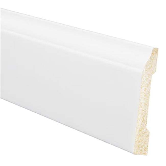 Inteplast Building 227385 8 Ft. White Og Base Molding - Product image 1