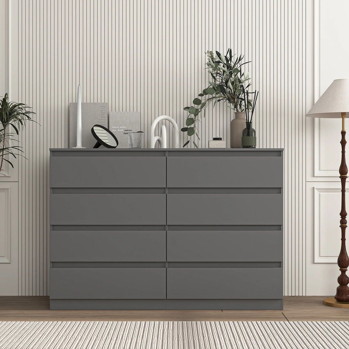 Kadyn Modern 6 Drawer Dresser Wood Cabinet, Dresser for Bedroom, Kitchen Storage Cabinet with Drawers - Product image 30
