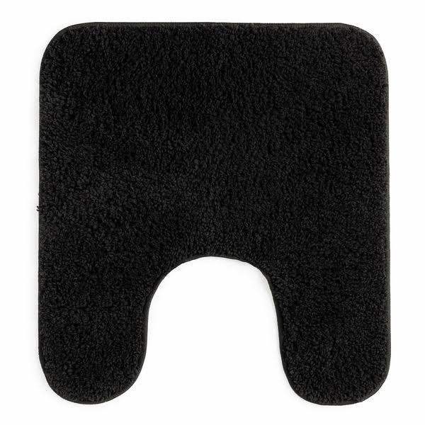 Mainstays Basic Black Polyester 20" x 22" Contour Bath Rug - Product image 1