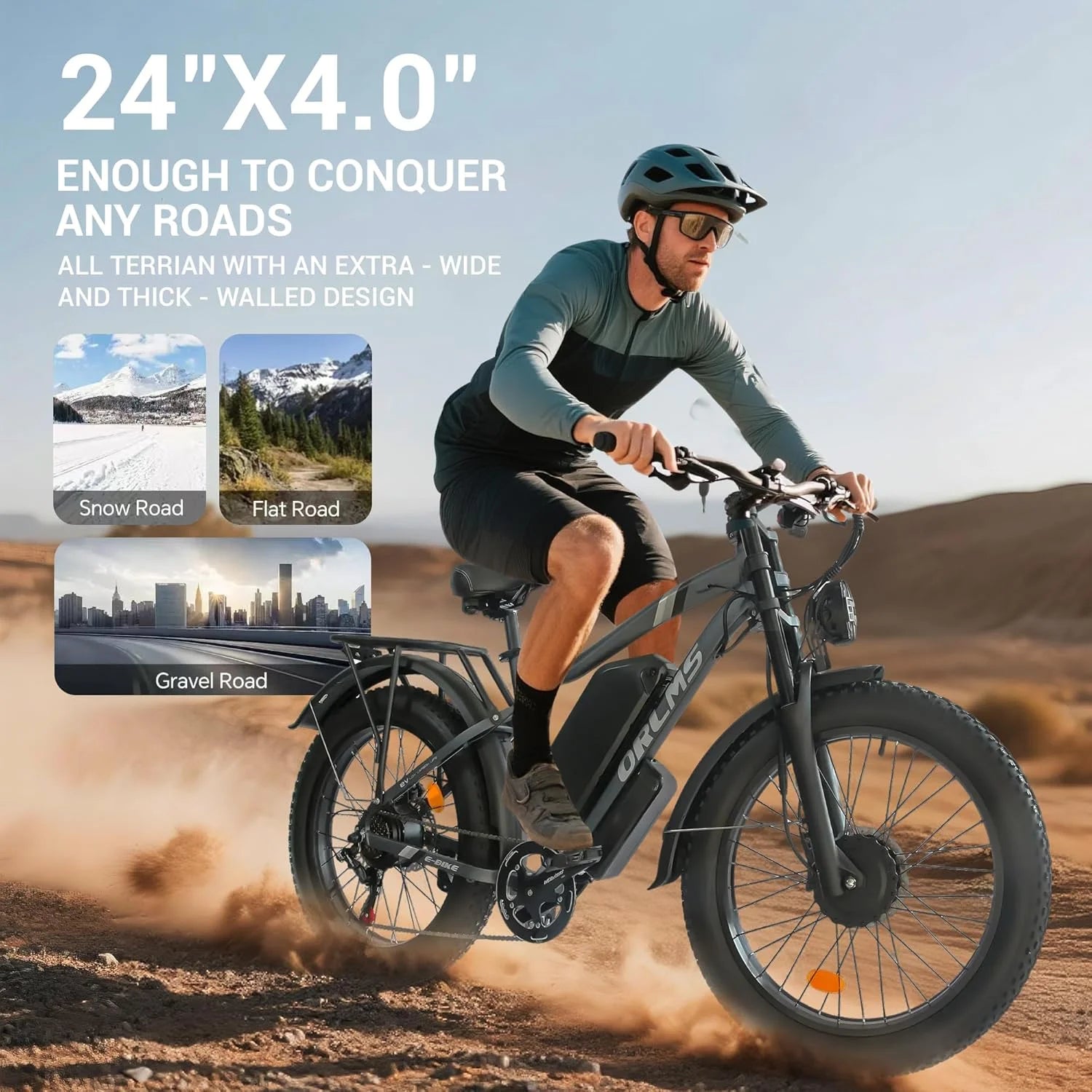 3000W Peak Dual Motor E - Bike, 52V 25AH Battery Elec - Tric Bike for Adults, 35MPH Mountain AWD 7 - Product image 12