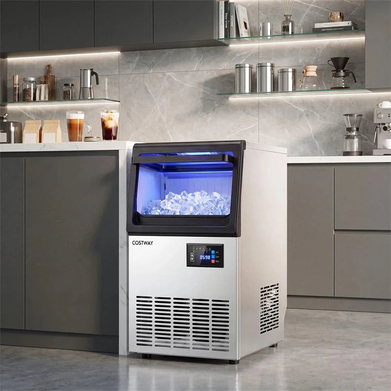 80 LBS/24H Spray-Type Commercial Ice Maker, 15" Built-in Undercounter Stainless Steel Ice Machine w/ 30 LBS - Product image 2