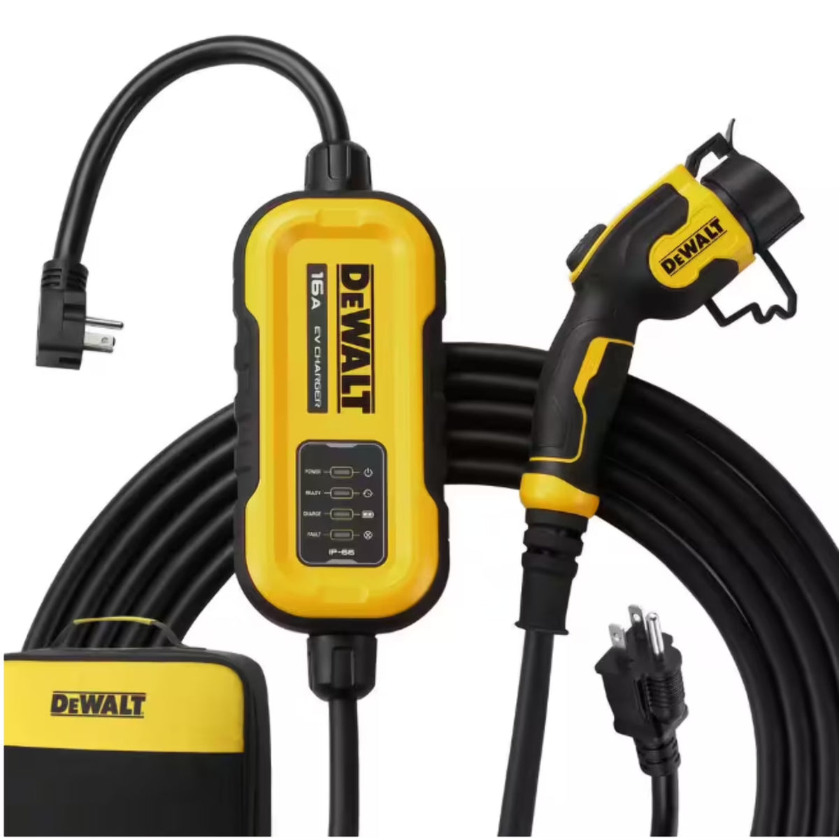 DEWALT Level - 2 Portable Electric Vehicle EV Charger up to 16 Amps, 120 - 240 - Volt AC 3.8 KW, 25 Ft - Product image 1