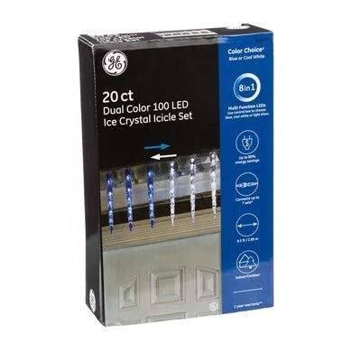 GE Color Choice 20-Count Multi-function Color Changing Mini LED Plug-In Christmas Icicle Lights - 89153LO - Product image 1