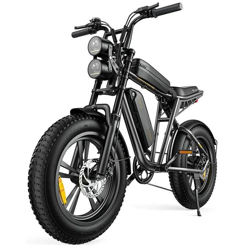 1000W Electric Bike for Adults, Retro-Style, 28mph, 94 Miles Range, 20x4.0 Fat Tires, Full Suspension - Product image 1