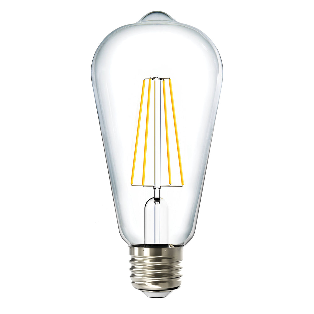 Sunco Lighting ST64 LED Bulb, Dimmable, Waterproof, 8.5w=60w, 3000K Warm White, Vintage Edison Filament Bulb, 800 lm, E26 Base, Restaurant or String