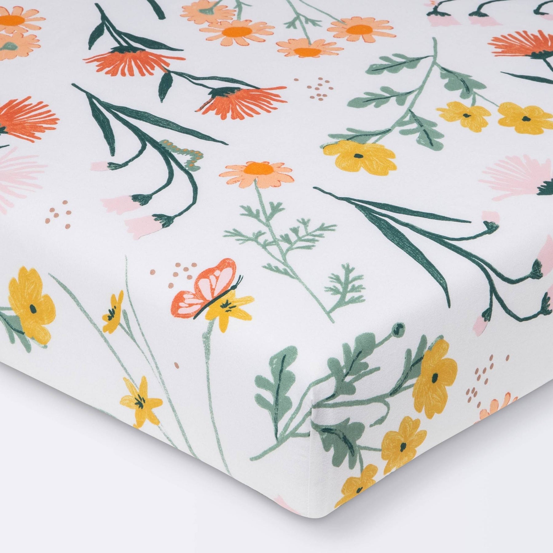 Cloud Island Fitted Garden Floral Crib Sheet - Target - Product image 1
