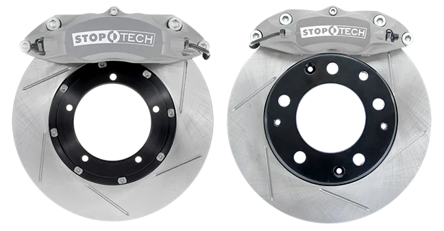 StopTech 65-83 Porsche 911 Level 1 Street Rear BBK with Yellow ST42 Calipers 290x24 Slotted Rotors