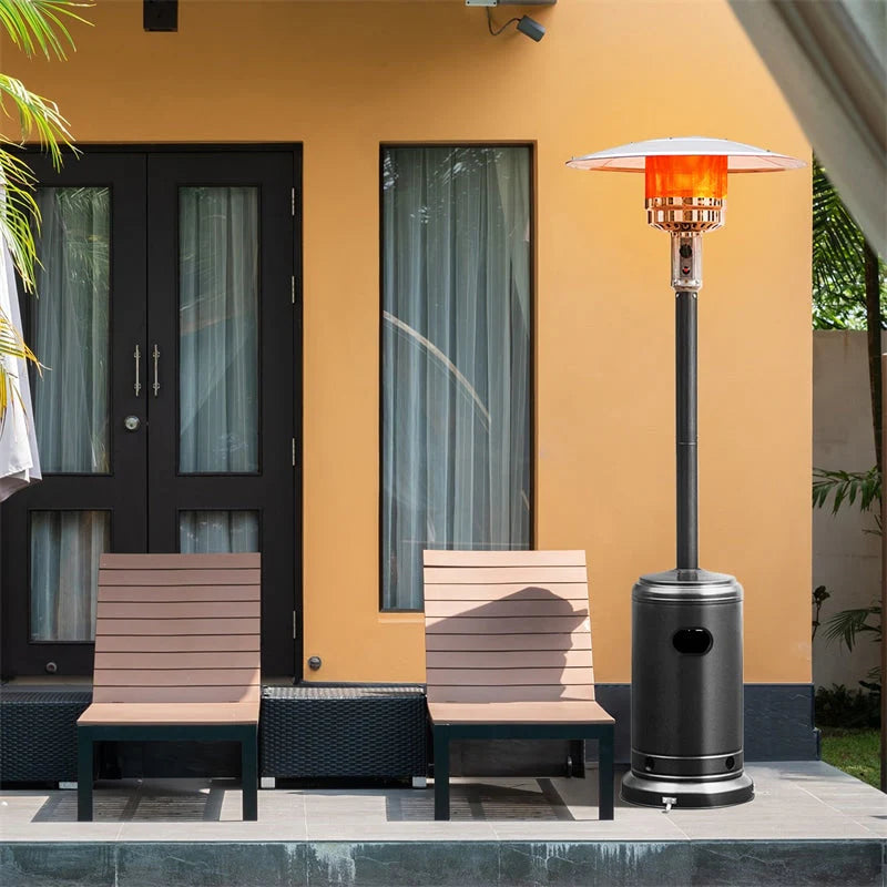 50, 000 BTU Propane Patio Heater, Standing Stainless Steel Outdoor Heater with Wheels, Triple Protection - Product image 36
