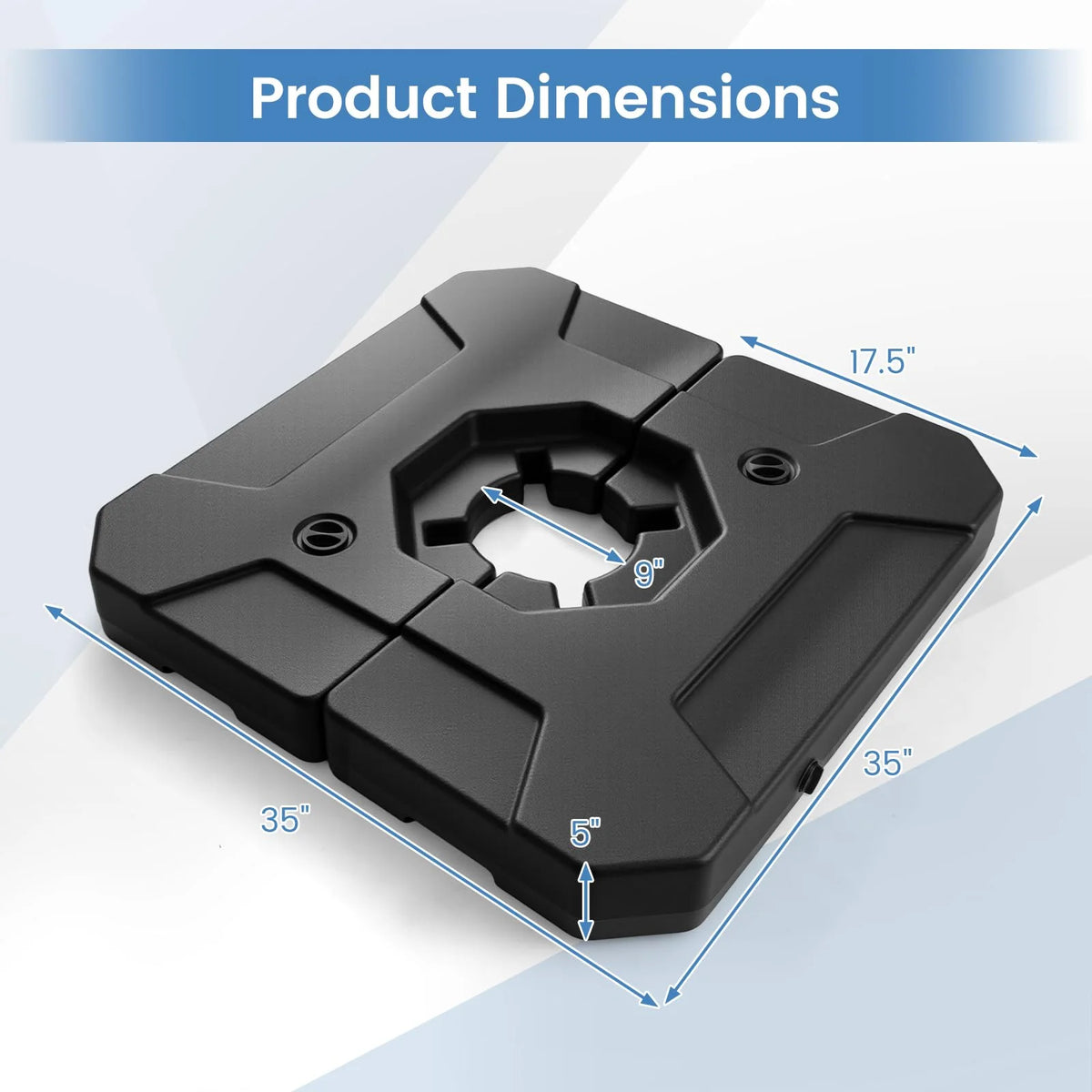 274 LBS Cantilever Patio Umbrella Base with Handles - Product image 3