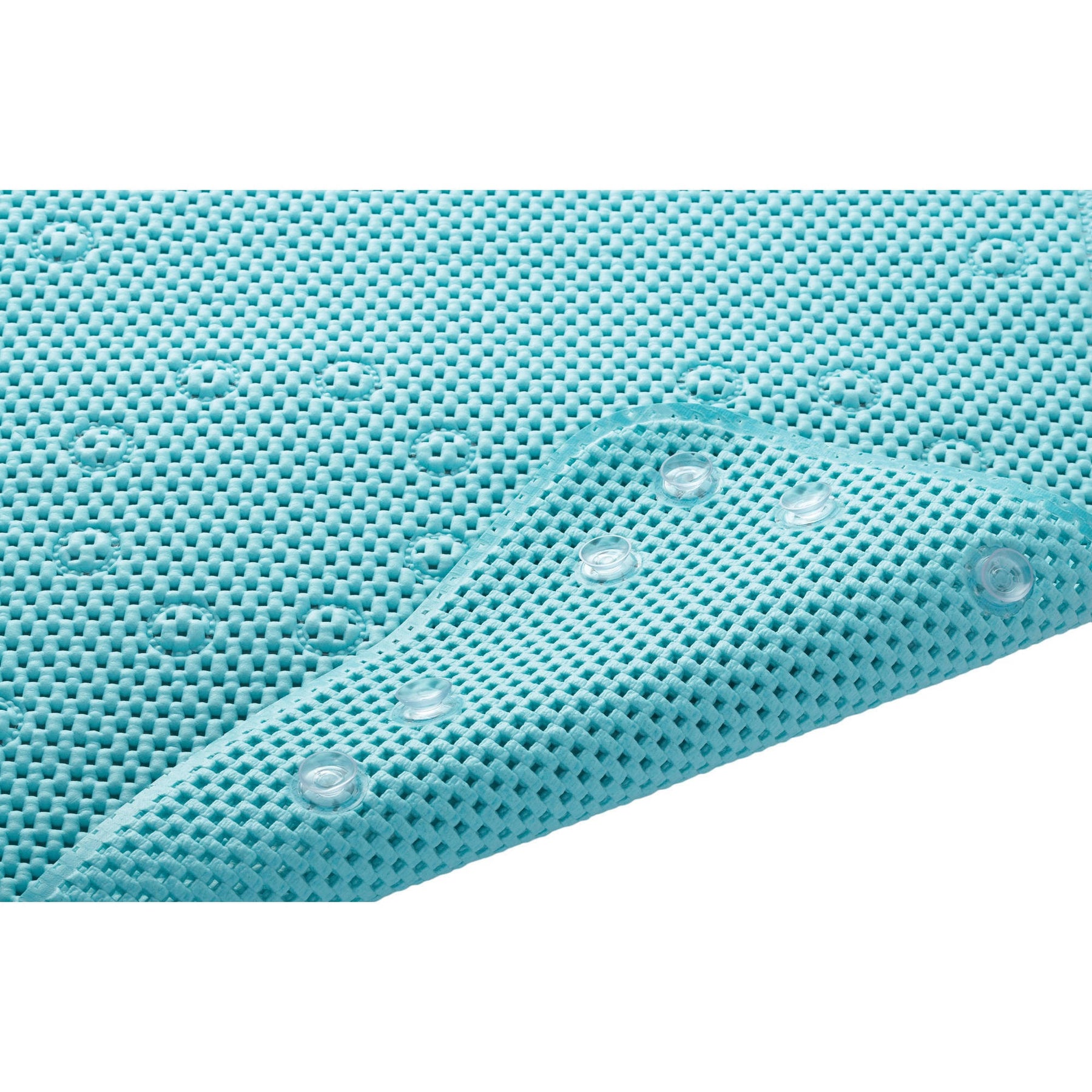 Mainstays 17 in. x 36 in. Cushioned Bathtub Mat, Aqua - Product image 1