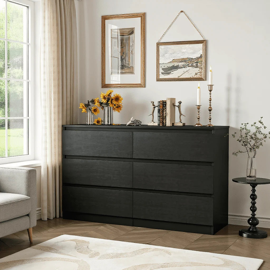 Kadyn Modern 6 Drawer Dresser Wood Cabinet, Dresser for Bedroom, Kitchen Storage Cabinet with Drawers - Product image 16