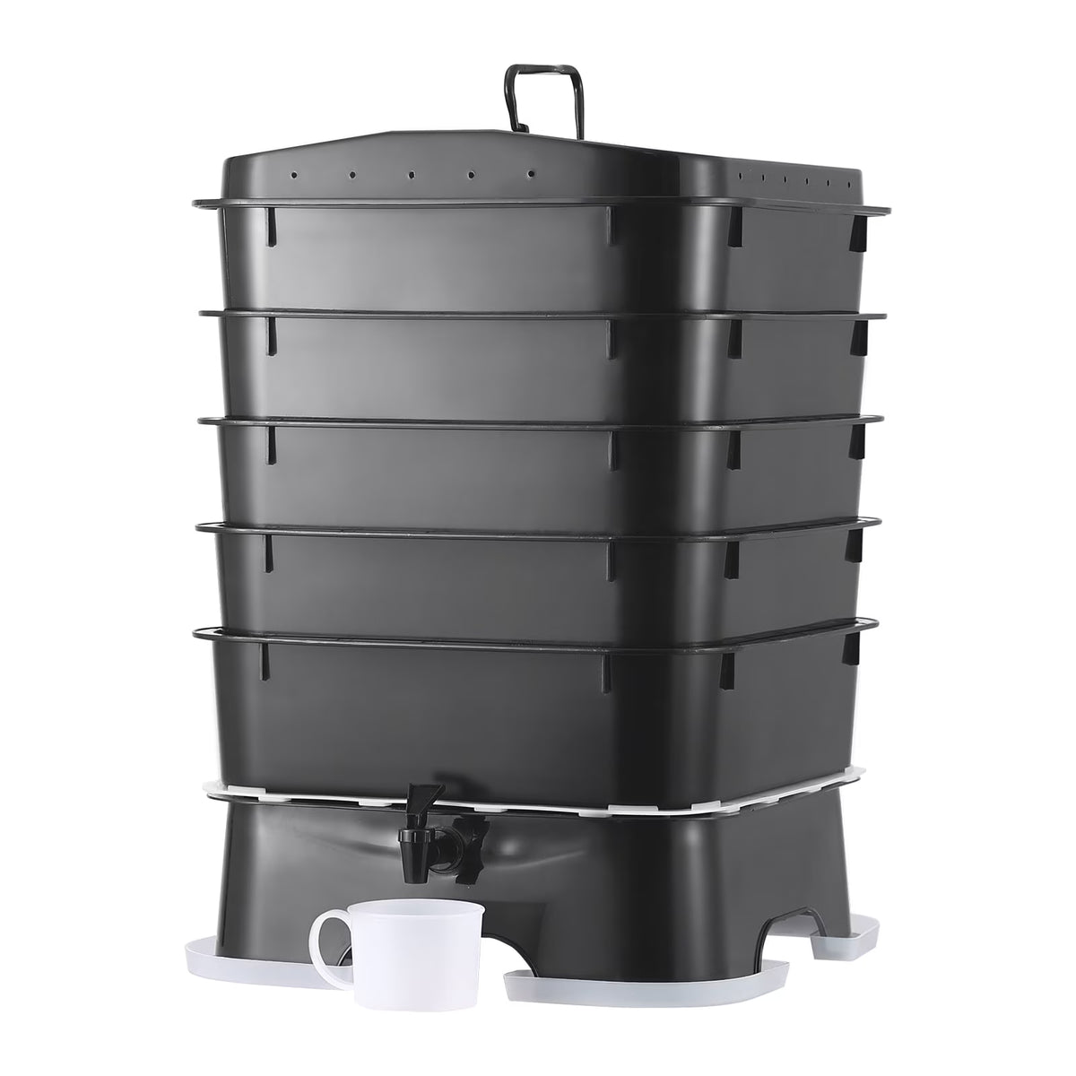 VEVOR 5 - Tray Worm Composter, 50 L Worm Compost Bin Outdoor and Indoor, Sustainable Design Worm Farm Kit - Product image 1