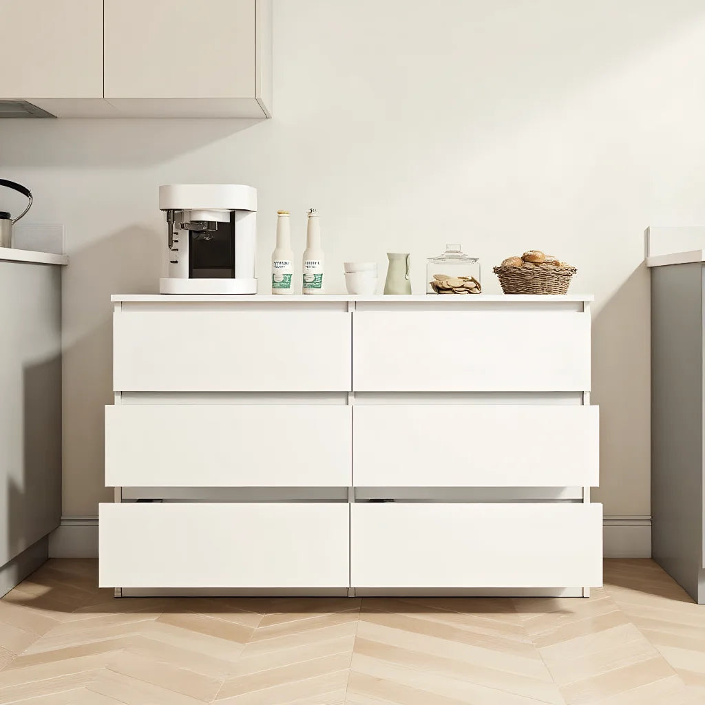 Kadyn Modern 6 Drawer Dresser Wood Cabinet, Dresser for Bedroom, Kitchen Storage Cabinet with Drawers - Product image 97