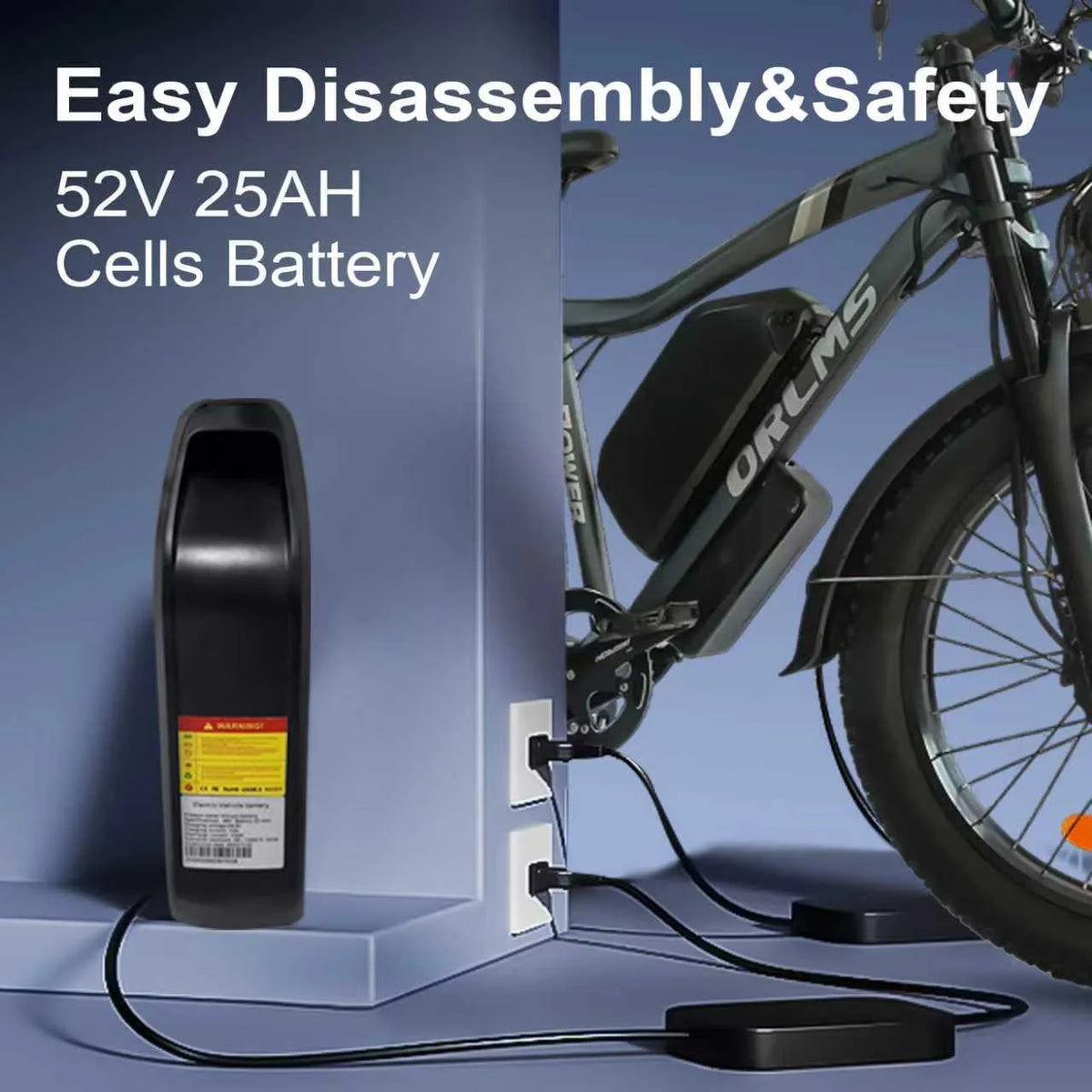 3000W Peak Dual Motor E - Bike, 52V 25AH Battery Elec - Tric Bike for Adults, 35MPH Mountain AWD 7 - Product image 10