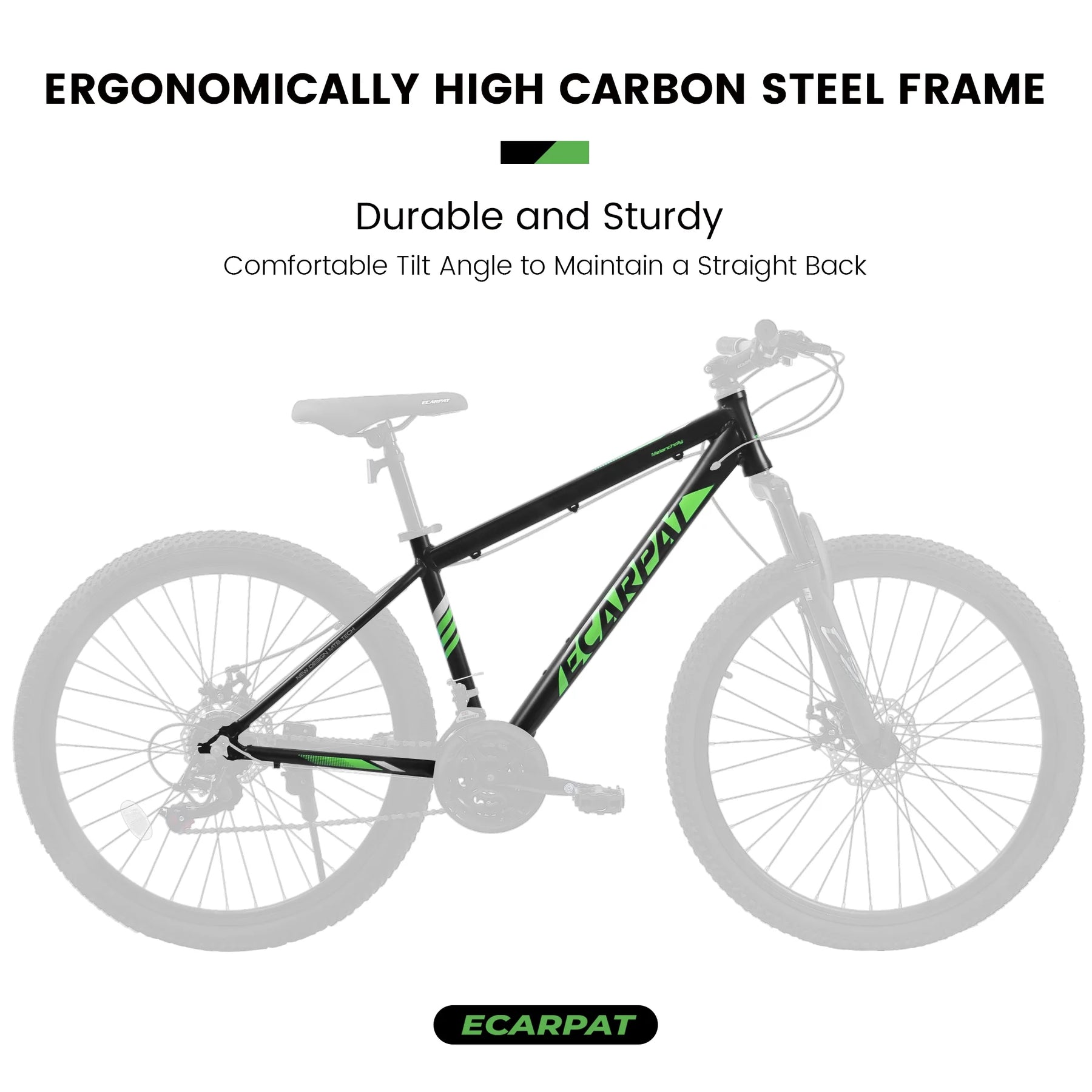 27" Mountain Bike, 21 - Speed Dual Disc Brakes with Aluminum Frame - Black