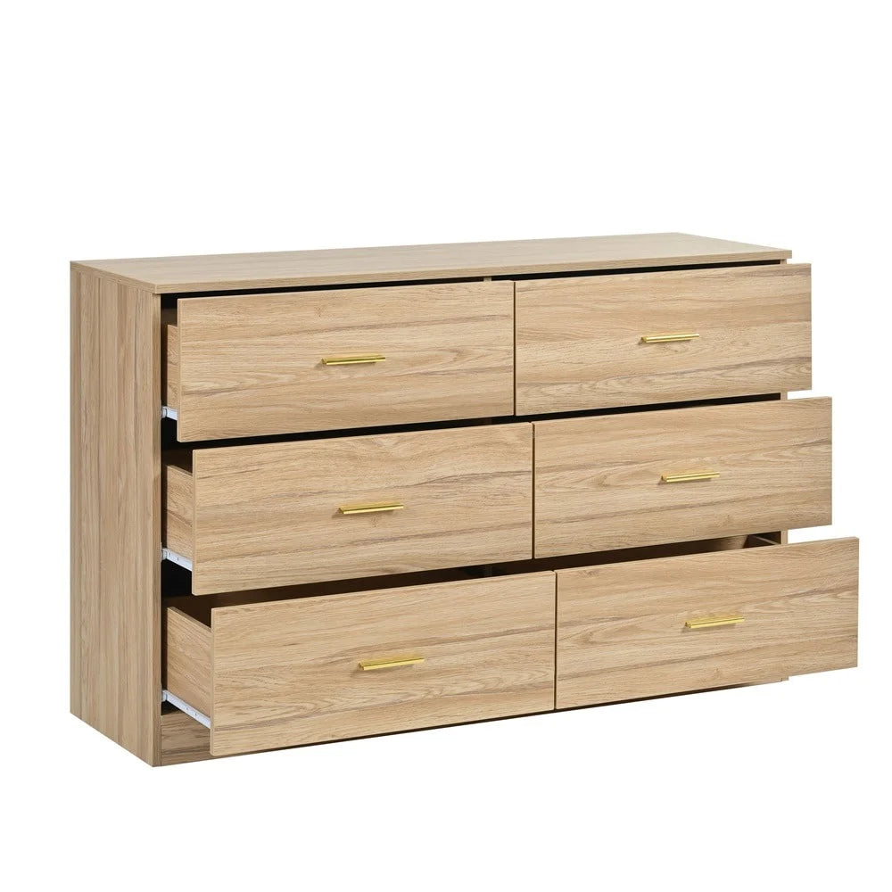 Kadyn Modern 6 Drawer Dresser Wood Cabinet, Dresser for Bedroom, Kitchen Storage Cabinet with Drawers - Product image 41