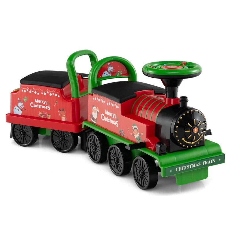 6V 2-Seater Ride On Train with Detachable Carriage, Under-Seat Storage, Whistle & Flashing LED Lights - Product image 24