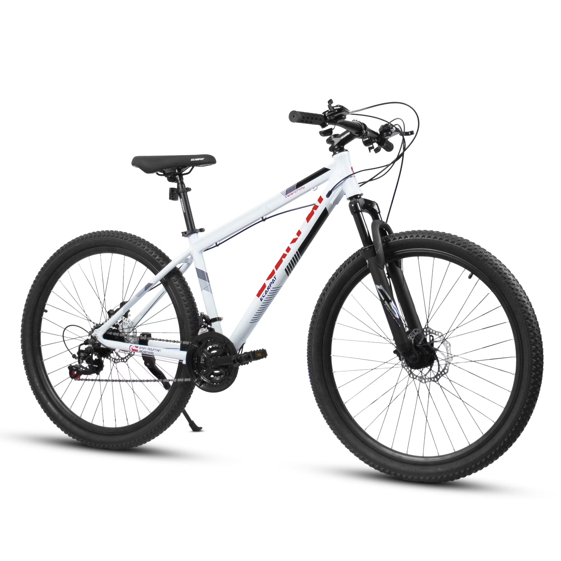 27" Mountain Bike, 21 - Speed Dual Disc Brakes with Aluminum Frame - Black