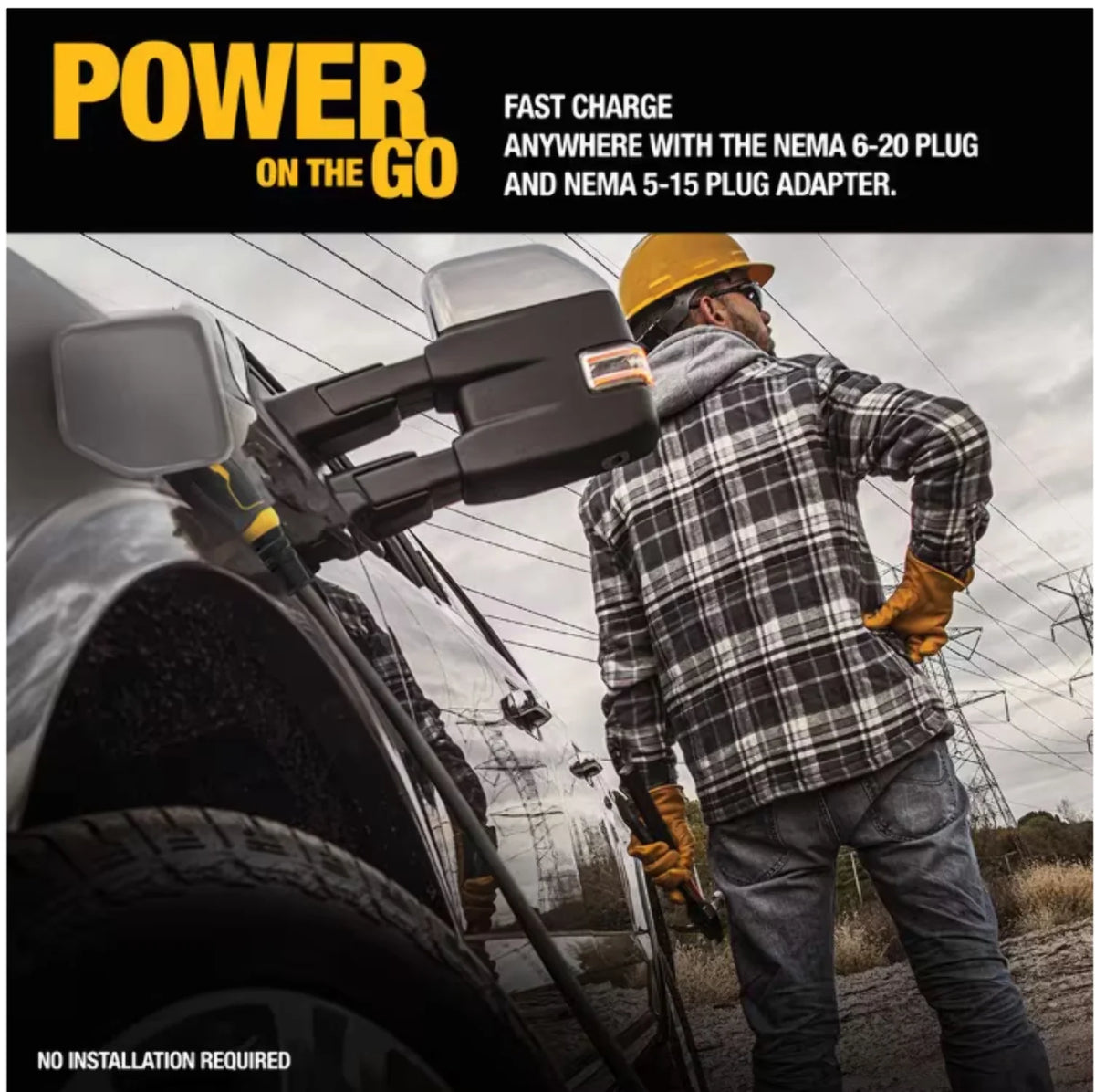 DEWALT Level - 2 Portable Electric Vehicle EV Charger up to 16 Amps, 120 - 240 - Volt AC 3.8 KW, 25 Ft - Product image 11
