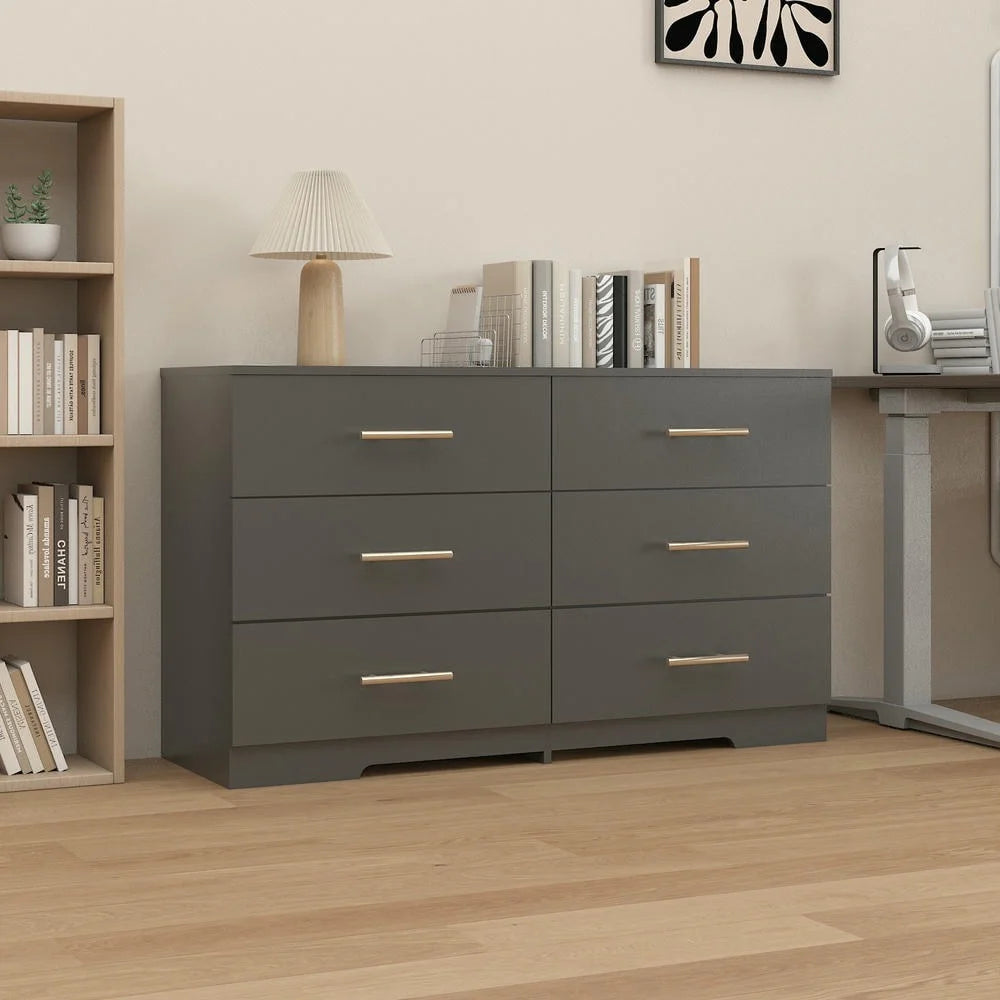 Kadyn Modern 6 Drawer Dresser Wood Cabinet, Dresser for Bedroom, Kitchen Storage Cabinet with Drawers - Product image 88