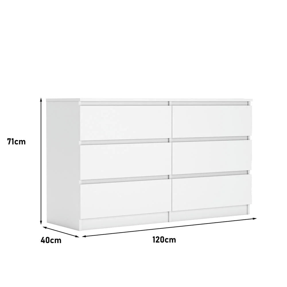 Kadyn Modern 6 Drawer Dresser Wood Cabinet, Dresser for Bedroom, Kitchen Storage Cabinet with Drawers - Product image 92