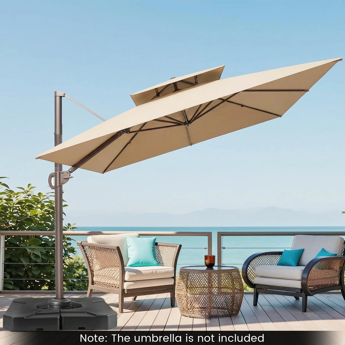 274 LBS Cantilever Patio Umbrella Base with Handles - Product image 4