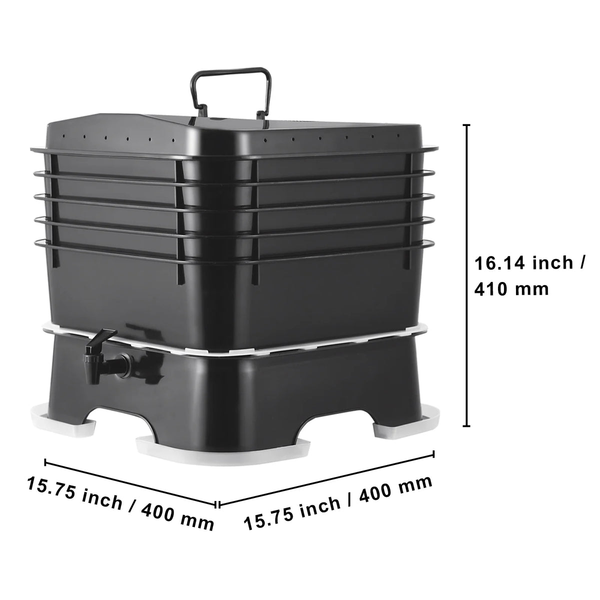 VEVOR 5 - Tray Worm Composter, 50 L Worm Compost Bin Outdoor and Indoor, Sustainable Design Worm Farm Kit - Product image 8