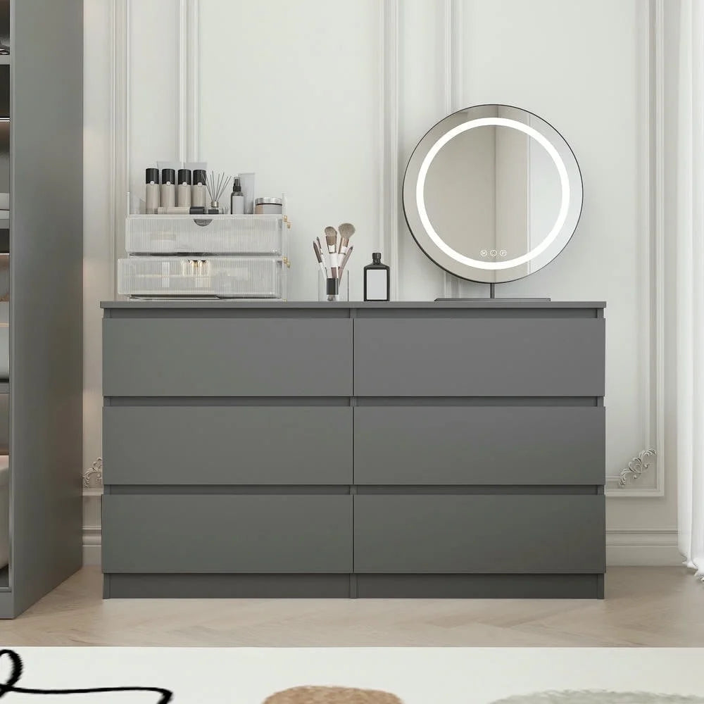 Kadyn Modern 6 Drawer Dresser Wood Cabinet, Dresser for Bedroom, Kitchen Storage Cabinet with Drawers - Product image 52