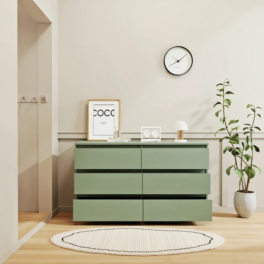 Kadyn Modern 6 Drawer Dresser Wood Cabinet, Dresser for Bedroom, Kitchen Storage Cabinet with Drawers - Product image 65