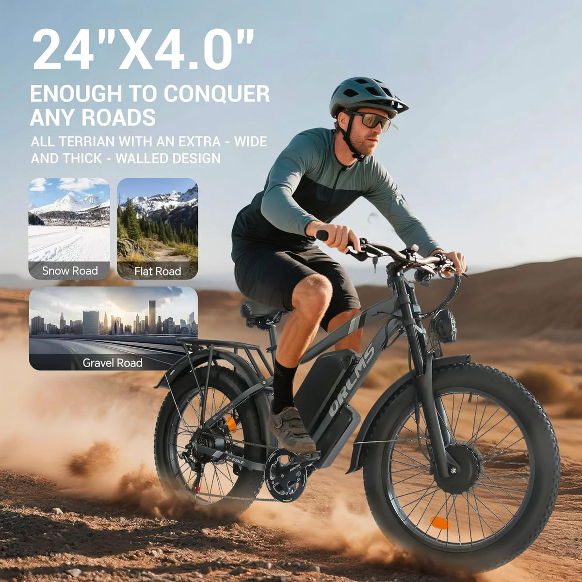 3000W Peak Dual Motor E - Bike, 52V 25AH Battery Elec - Tric Bike for Adults, 35MPH Mountain AWD 7 - Product image 12