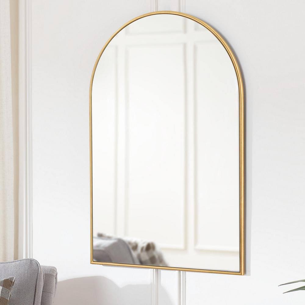 Home Decorators Collection Medium Arched Gold Classic Accent Mirror (35 in. H x 24 in. W) - Product image 1