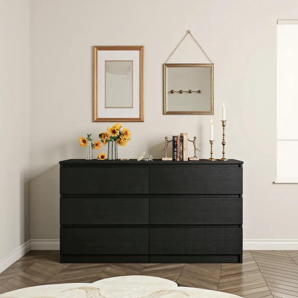 Kadyn Modern 6 Drawer Dresser Wood Cabinet, Dresser for Bedroom, Kitchen Storage Cabinet with Drawers - Product image 18