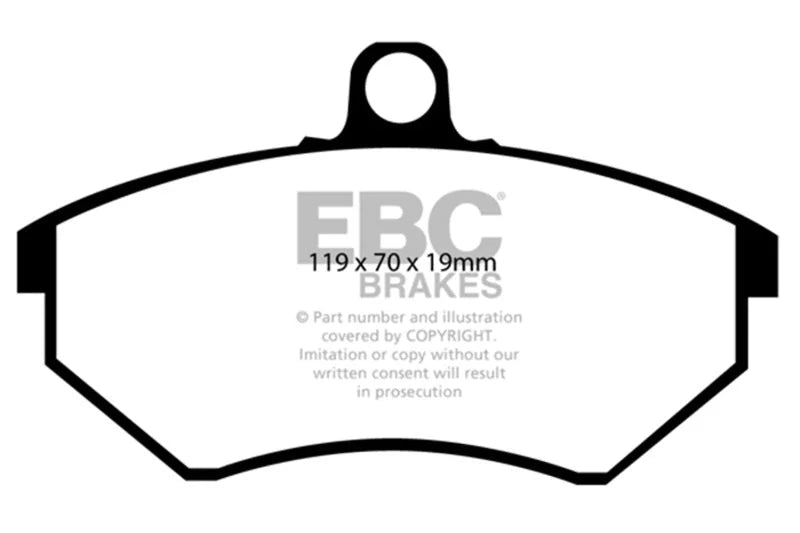 EBC Ultimax2 Low Dust Street - Front Ultimax 2 Pad PN UD684