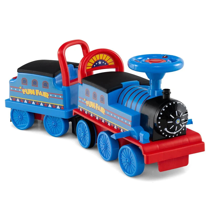 6V 2-Seater Ride On Train with Detachable Carriage, Under-Seat Storage, Whistle & Flashing LED Lights - Product image 36