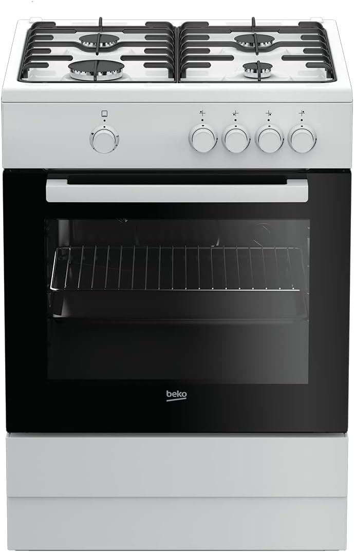 FSG62000DW -FSG62000DW-Kitchen and Integrated Gas Oven, Hob with 4 Cookers - White, 60 x 60 x H 85 cm, 2900 W, 64 liters, stainless steel -