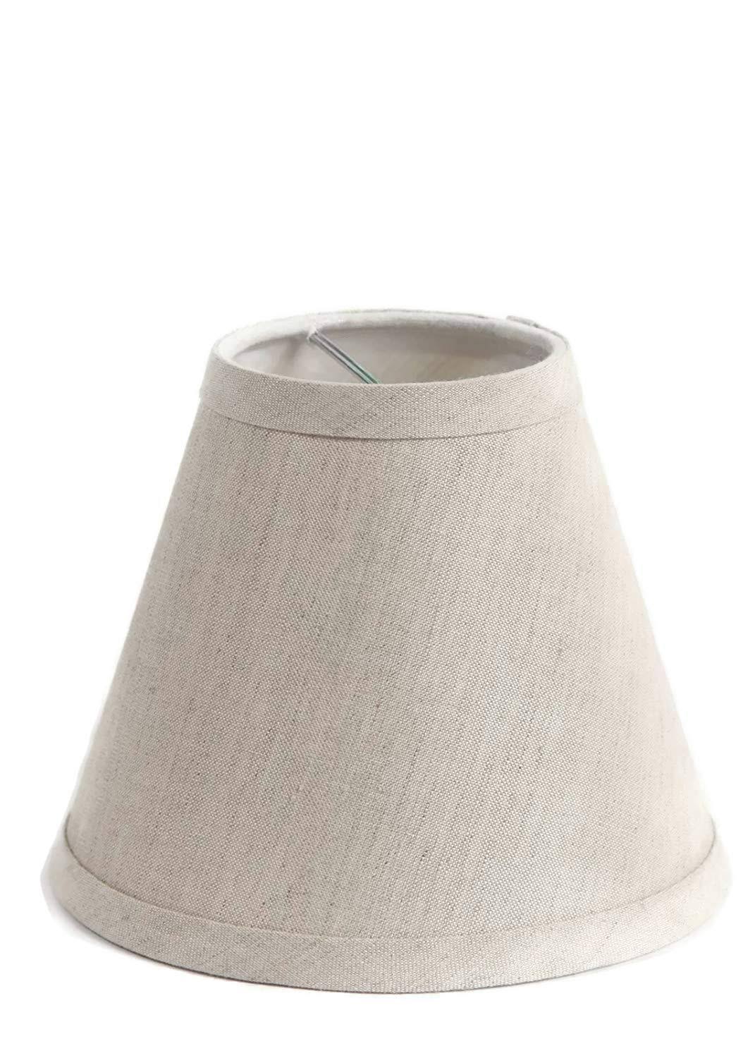 Urbanest Chandelier Pure Linen Shade, Oatmeal, 3" x 6" x 5", Clip On - Product image 1
