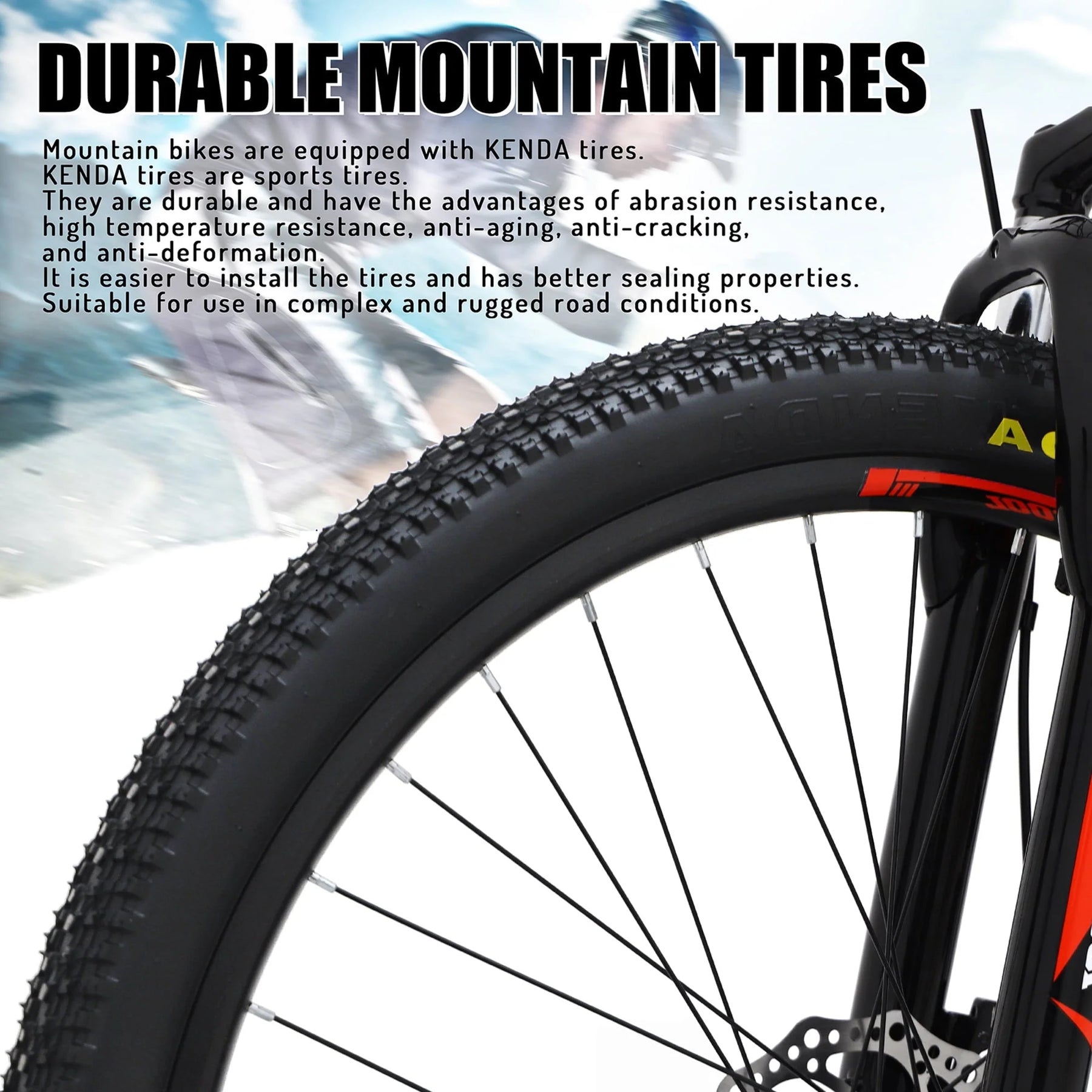 26" MTB Mountain Bike, Hardtail Bicycle for Mens Womens, Suspension Fork and Dual Disc Brake, 17" Frame - Product image 5