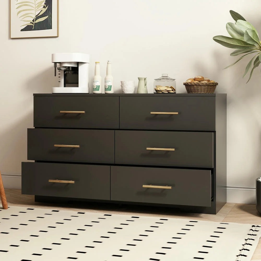 Kadyn Modern 6 Drawer Dresser Wood Cabinet, Dresser for Bedroom, Kitchen Storage Cabinet with Drawers - Product image 90