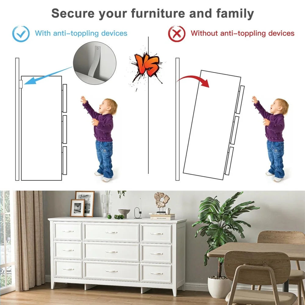 Kadyn Modern 6 Drawer Dresser Wood Cabinet, Dresser for Bedroom, Kitchen Storage Cabinet with Drawers - Product image 76