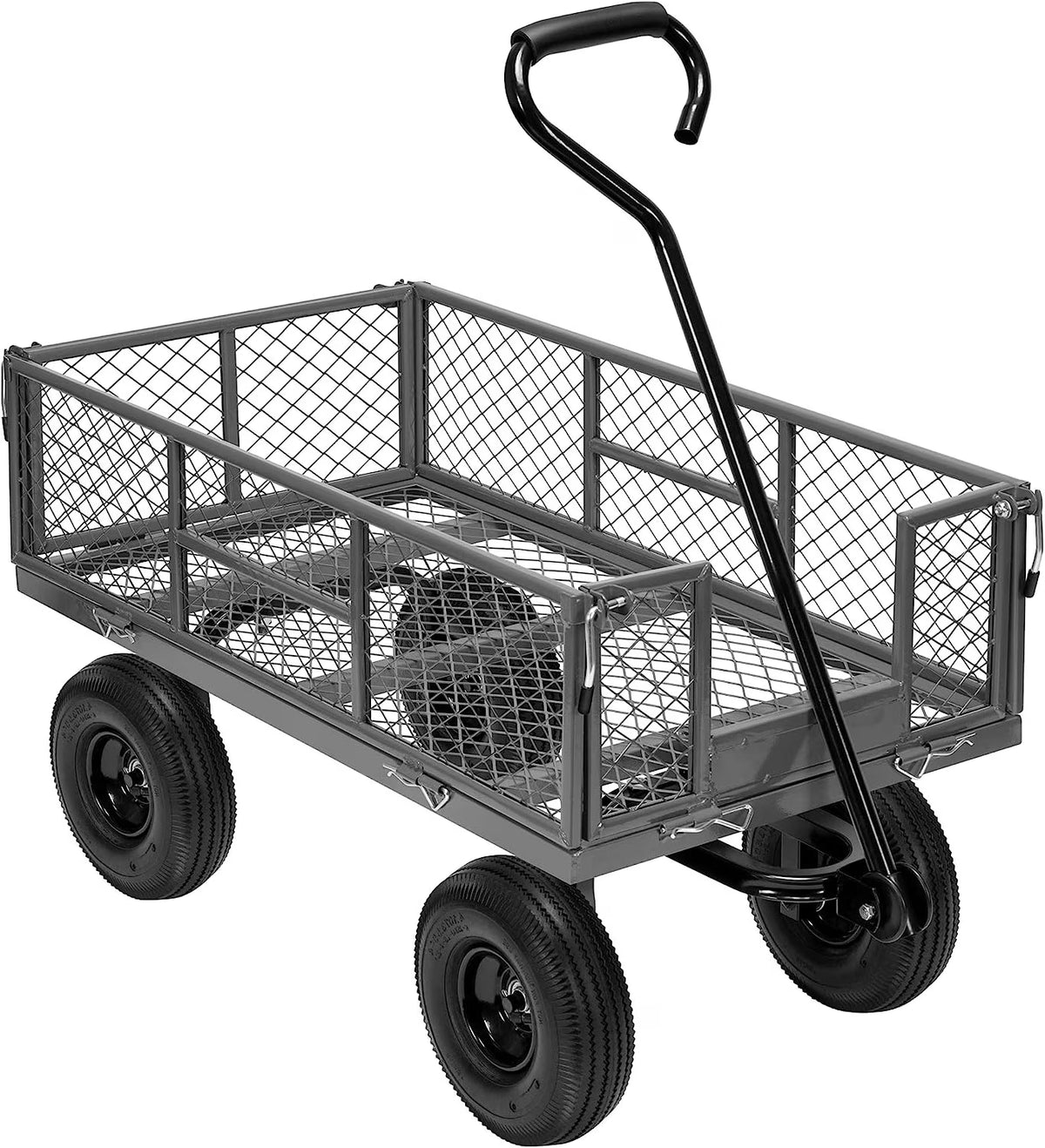 SPECSTAR Mesh Steel Garden Cart 880 lb Capacity, 38" x 21" Folding Utility Wagon with 10 in Wheels - Product image 5