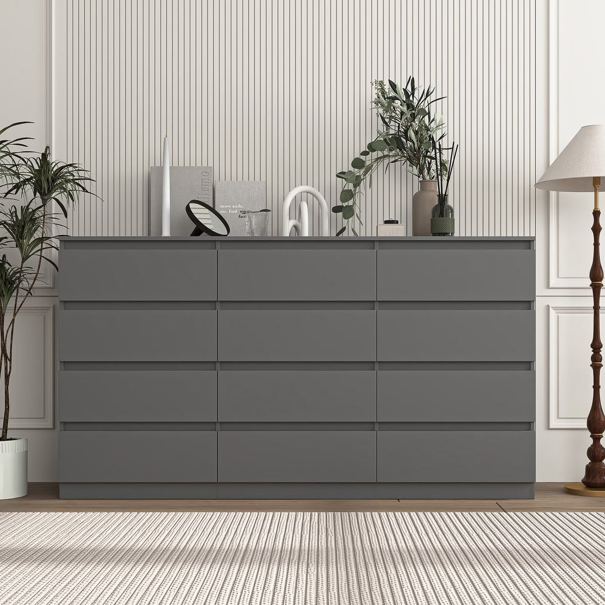 Kadyn Modern 6 Drawer Dresser Wood Cabinet, Dresser for Bedroom, Kitchen Storage Cabinet with Drawers - Product image 3