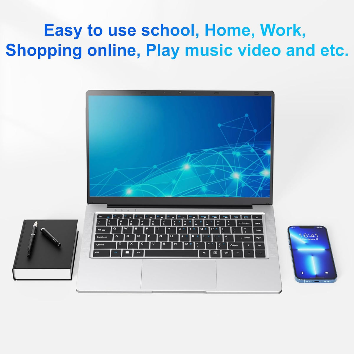 Laptop 14 1" inch laptop 6 GB RAM 128 GB SSD N4000 Celeron Dual-Core Wi-Fi Bluetooth 2 4/5 0G 1366 * 768 IPS Fanless design Includes Membrane Keyboard Mouse.