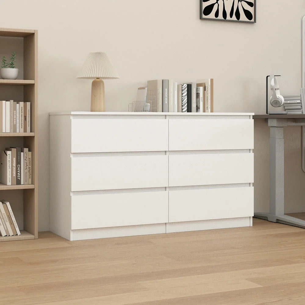 Kadyn Modern 6 Drawer Dresser Wood Cabinet, Dresser for Bedroom, Kitchen Storage Cabinet with Drawers - Product image 93