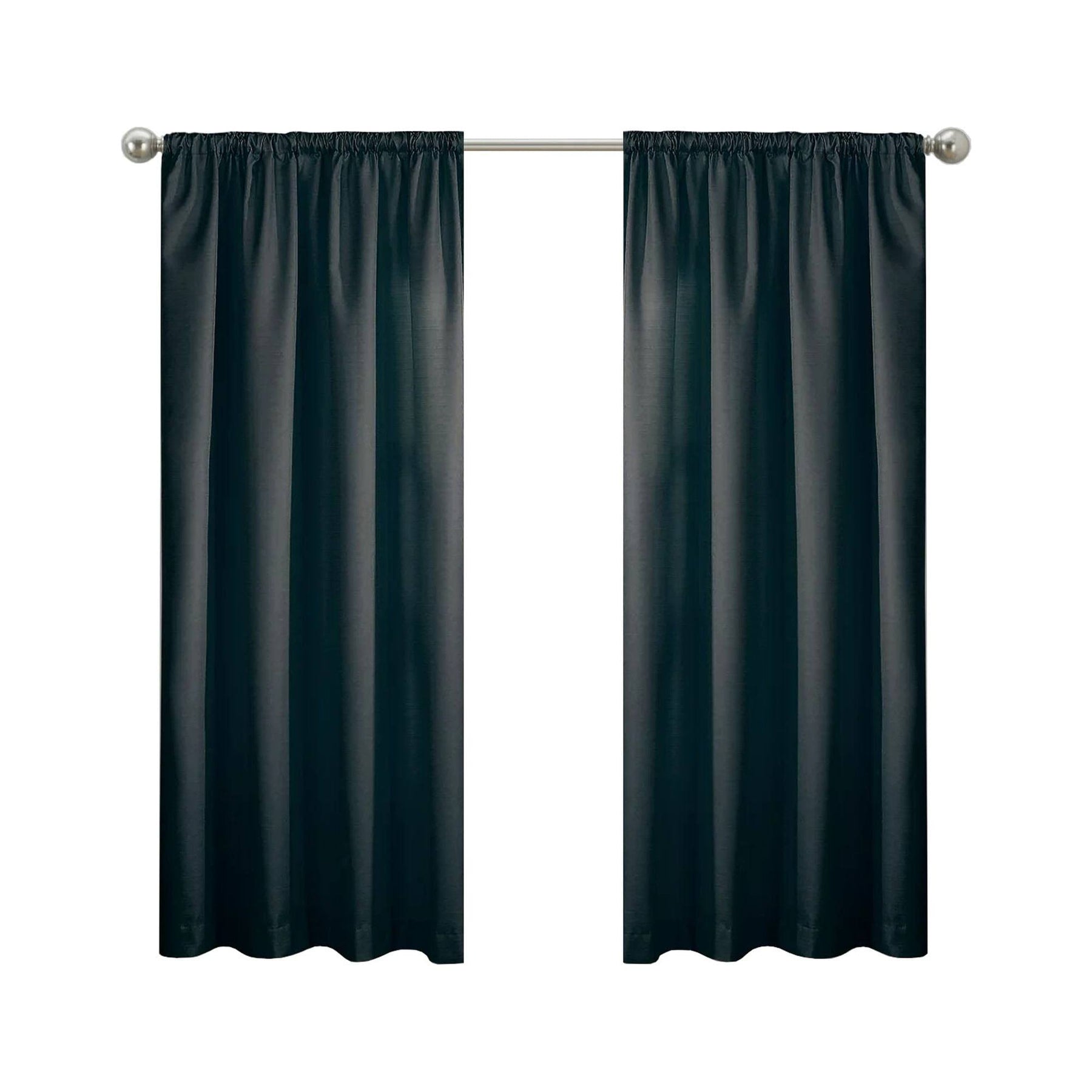 Eclipse Draft Stopper Window Curtain Panel, Size: 42 x 63, Black - Product image 1