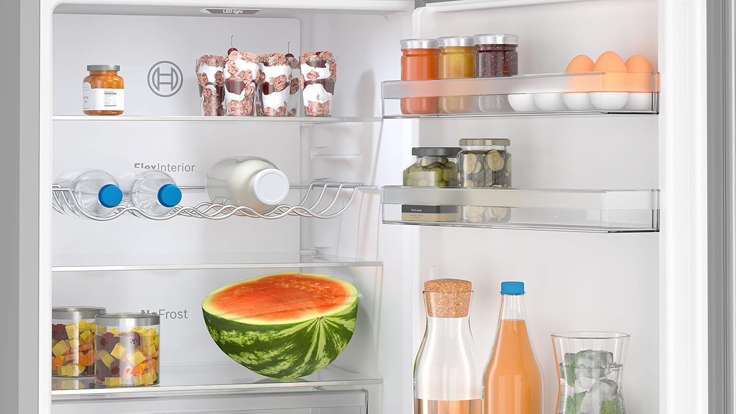 KGN367LDF- Series 4, Freestanding combined refrigerator, 186 x 60 cm, Stainless steel