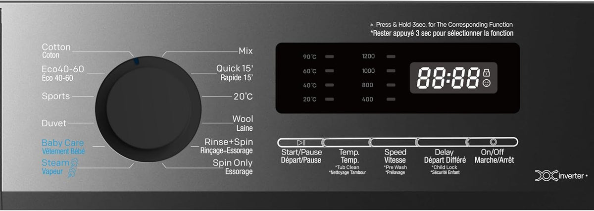 GEDTECH GLL71200BL front washing machine - 7 Kgs - 1200 rpm - 16 programs - Eco - Intensive - Fast - Very low consumption
