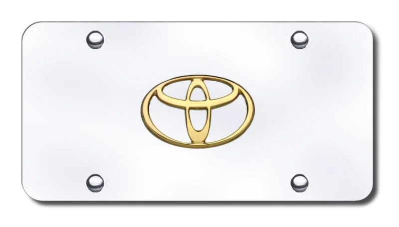 TOY.GC Automotive Gold License Plate Gold Toyota Logo