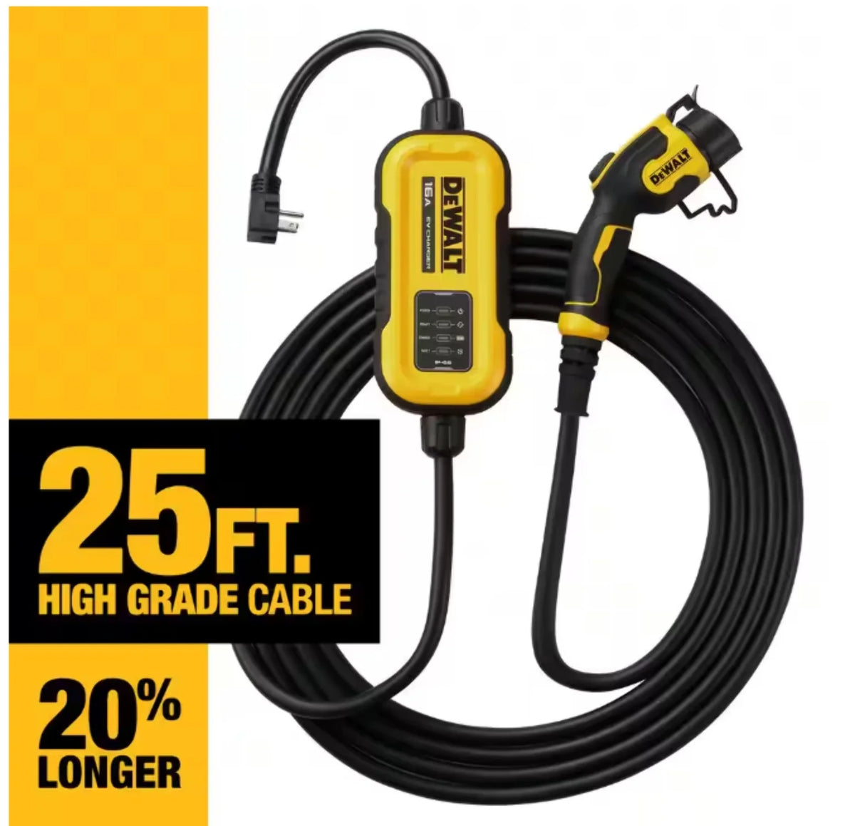 DEWALT Level - 2 Portable Electric Vehicle EV Charger up to 16 Amps, 120 - 240 - Volt AC 3.8 KW, 25 Ft - Product image 9