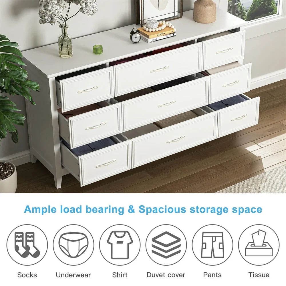 Kadyn Modern 6 Drawer Dresser Wood Cabinet, Dresser for Bedroom, Kitchen Storage Cabinet with Drawers - Product image 74