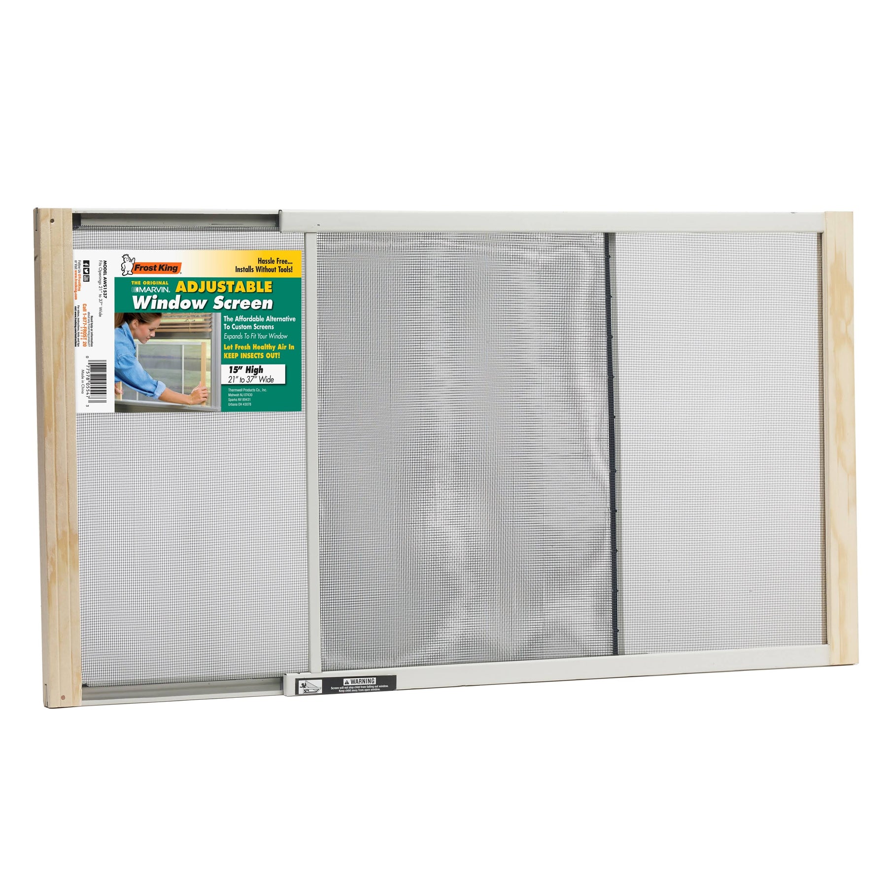Adjustable Window Screen 15"H Frost King - Product image 1